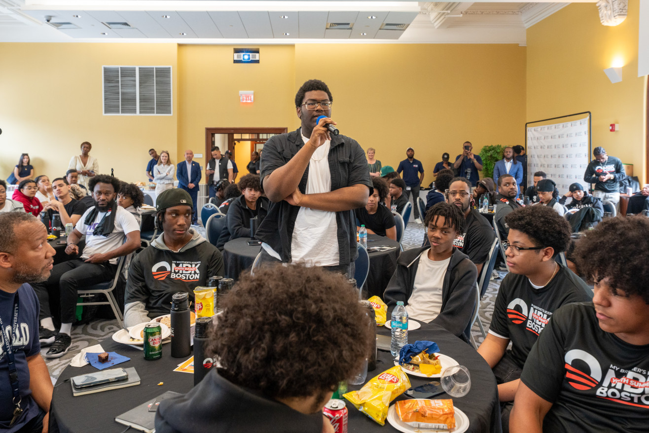 A BPS student asks a question