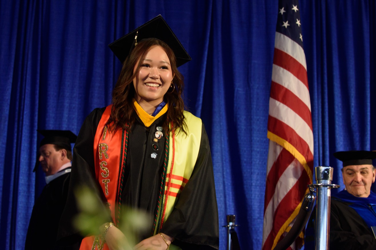 undergraduate student speaker Kyra Lam'25