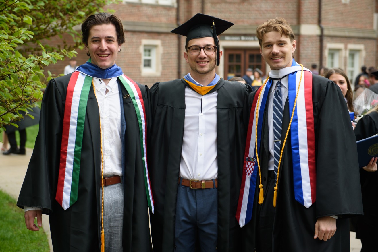 families and friends celebrate post-ceremony